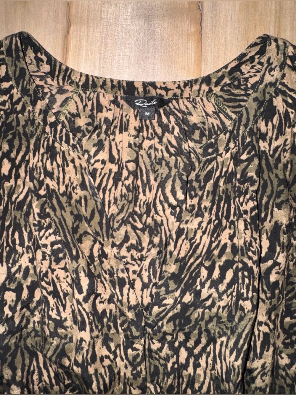 Rails Jasmine Mini Dress in Olive Static in Multi Size Medium - Picture 3 of 9
